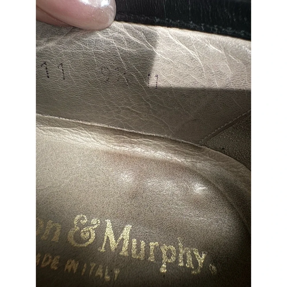 Johnston & Murphy Men's Black Leather Loafers Size 9.5